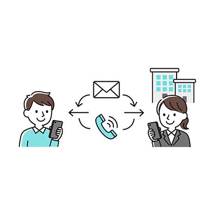 求人への応募の流れ３　お互いにやりとり